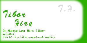 tibor hirs business card